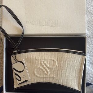 Polène Beige and Black Wristlet
